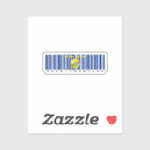 Hergestellt in Missouri Barcode Flag Sticker - Sta (Blatt)