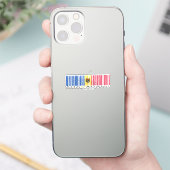 Hergestellt in Moldawien Barcode-Flagge Aufkleber (Telefon)
