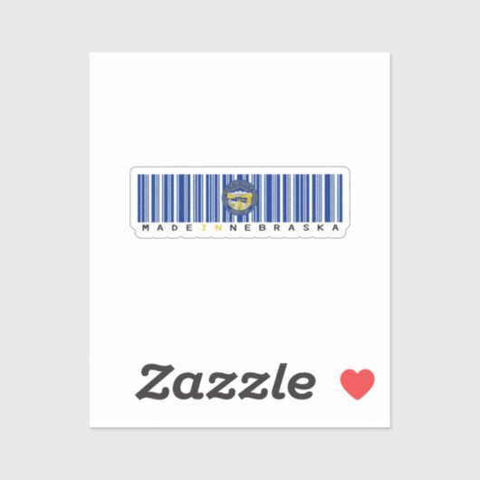 Hergestellt in Montana Barcode Flag Sticker - Staa (Blatt)