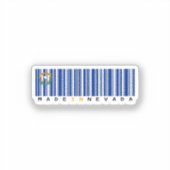 Hergestellt in Nevada Barcode Flag Sticker - Staat (Vorderseite)