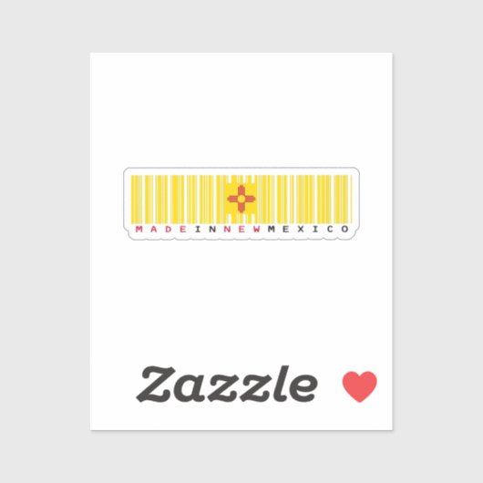 Hergestellt in New Mexico Barcode Flag Aufkleber (Blatt)