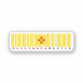 Hergestellt in New Mexico Barcode Flag Aufkleber (Vorderseite)