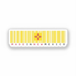 Hergestellt in New Mexico Barcode Flag Aufkleber