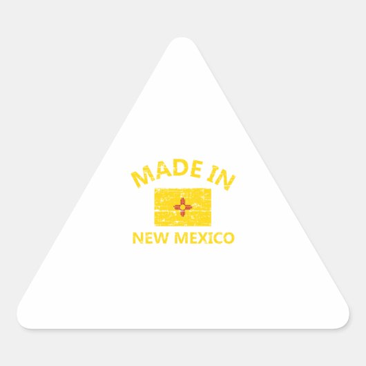 Hergestellt in NEW MEXICO United Staaten Flag Desi Dreieckiger Aufkleber (Vorderseite)