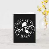 Hergestellt in New York  Karte (Gelbe Blume)