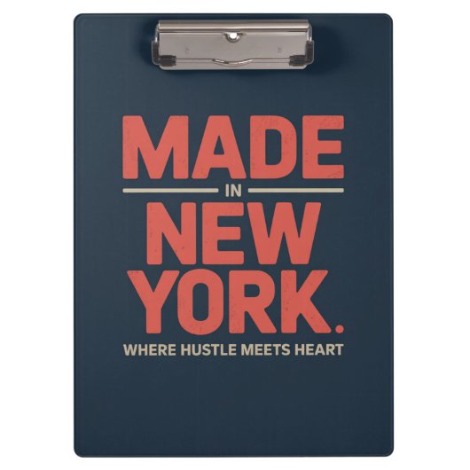 Hergestellt in New York Klemmbrett (Vorderseite)