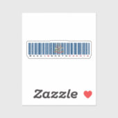 Hergestellt in North Dakota Barcode Flag Sticker (Blatt)