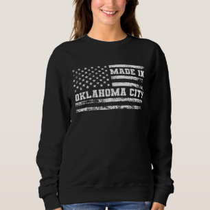 Hergestellt in Oklahoma City Vintage US-Flagge Sweatshirt