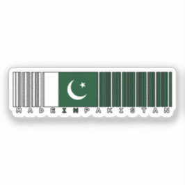 Hergestellt in Pakistan Barcode-Flaggen-Design Aufkleber