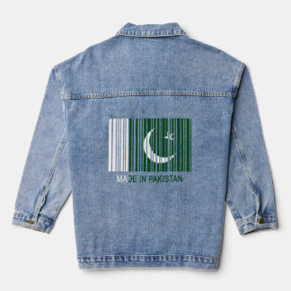 Hergestellt in pakistanischem Flaggencode Jeansjacke