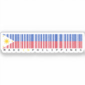 Hergestellt in Philippinen Barcode-Flaggen-Design Aufkleber (Vorderseite)