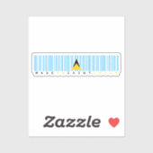 Hergestellt in Saint Lucia Barcode-Flagge Aufkleber (Blatt)