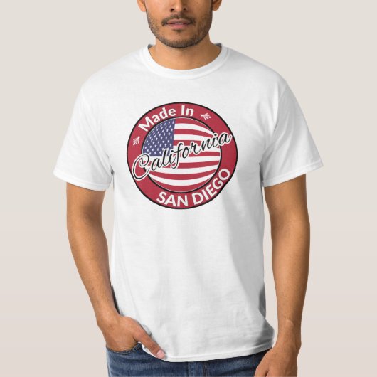 Hergestellt in San Diego California T-Shirt (Vorderseite)