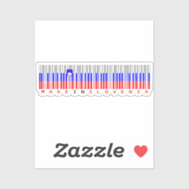Hergestellt in Slowenien Barcode-Flagge Aufkleber