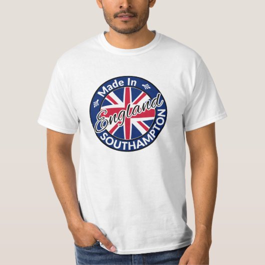Hergestellt in Southampton England Union Jack Flag T-Shirt (Vorderseite)