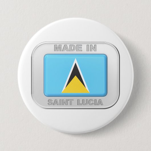 Hergestellt in St. Lucia Button (Vorderseite)