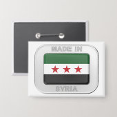 Hergestellt in Syrien Button (Vorderseite/Rückseite)
