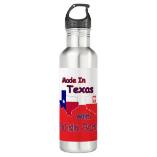 hergestellt in Texas mit polnischen Teilen Edelstahlflasche