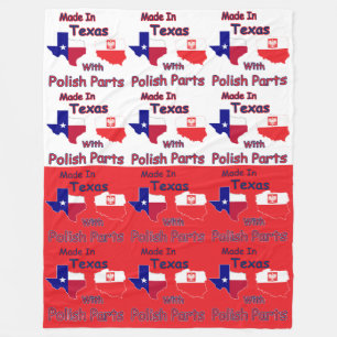 hergestellt in Texas mit polnischen Teilen Fleecedecke