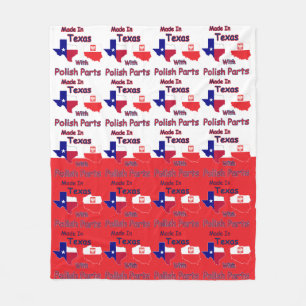 hergestellt in Texas mit polnischen Teilen Fleecedecke