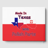 hergestellt in Texas mit polnischen Teilen Gästebuch (Rückseite)