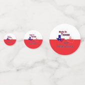 hergestellt in Texas mit polnischen Teilen Konfetti (Rückseiten)