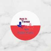 hergestellt in Texas mit polnischen Teilen Konfetti (Klein Vorderseite)