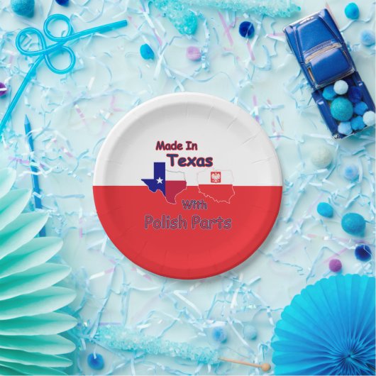 hergestellt in Texas mit polnischen Teilen Pappteller (Party)
