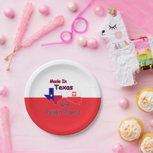 hergestellt in Texas mit polnischen Teilen Pappteller (Party)