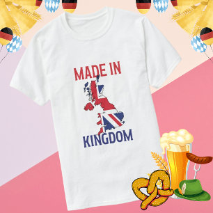 Hergestellt in UK Vintage Karte Union Jack britisc T-Shirt