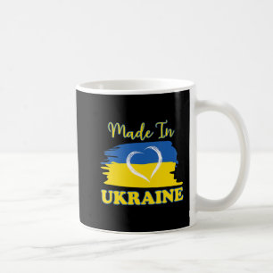 Hergestellt in Ukraine ukrainische Fahne Herz Kaffeetasse
