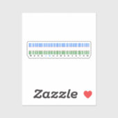 Hergestellt in Usbekistan Barcode-Flagge Design Aufkleber (Blatt)