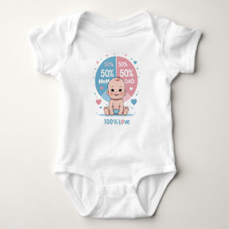Hergestellt mit 50% Mama, 50% Vater, 100% Liebe Baby Strampler