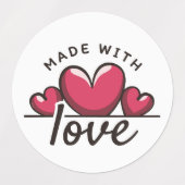 Hergestellt mit Liebe Etiketten (Design 1)