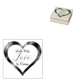 Hergestellt mit Liebe Herz Gummistempel (Stempel)