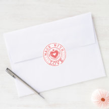 Hergestellt mit Liebe Herz Label