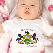 Hergestellt mit Liebe in Pennsylvania / Fahne, Sta Baby Strampler