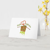 hergestellt mit Liebe Karte (Gelbe Blume)