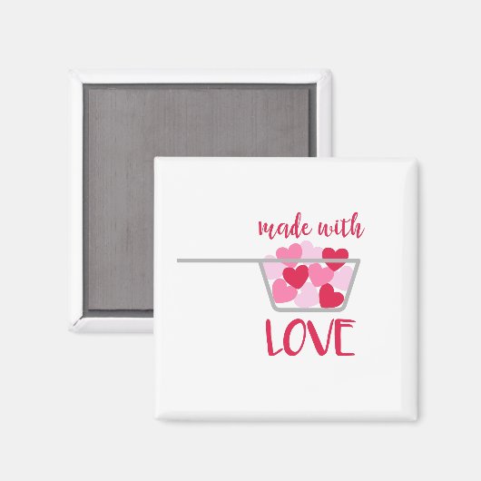 hergestellt mit Liebe Magnet (Vorderseite/Rückseite)