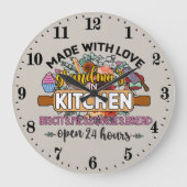 hergestellt mit Liebe Oma's Küche Große Uhr (Vorderseite)