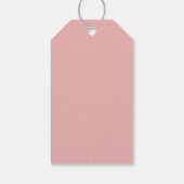 Hergestellt mit Liebe Rosa Herz Backdesign Geschenkanhänger (Rückseite)