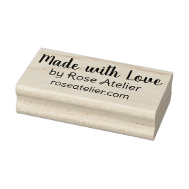 Hergestellt mit Liebe von Ihrem Firmenname Benutze Gummistempel