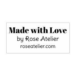 Hergestellt mit Liebe von Ihrem Store Namen Indivi Gummistempel