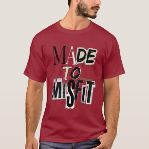 Hergestellt, um experimenteller Cutout-Typografie T-Shirt