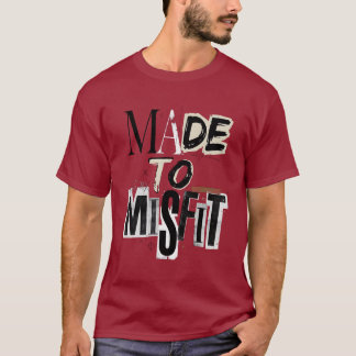 Hergestellt, um experimenteller Cutout-Typografie T-Shirt