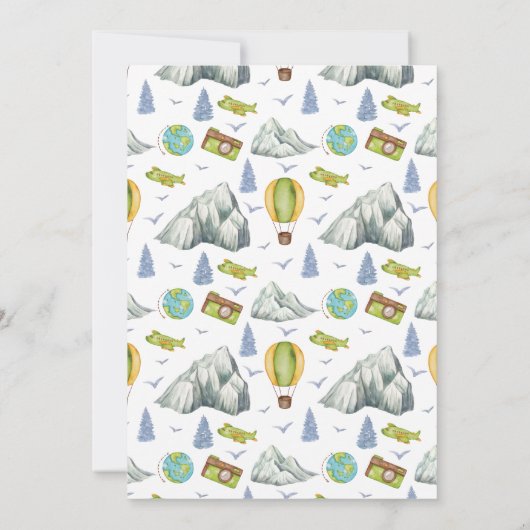 Hergestellt Vier Abenteuer 4. Geburtstag Einladung (Rückseite)