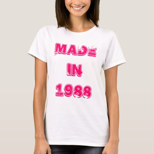 Hergestellter im Jahre 1988 T - Shirt (Vorderseite)