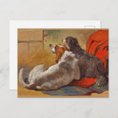 Hering - ein Hund und eine bärtige Collie, Postkarte (Vorne/Hinten)