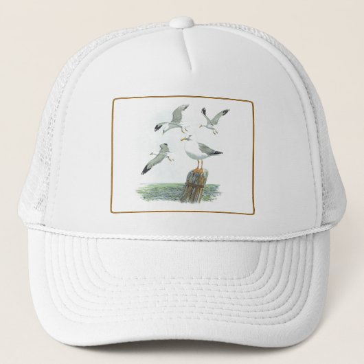 Hering Gull Hat Truckerkappe (Vorderseite)