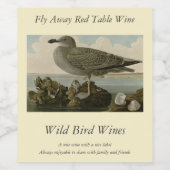 Hering Gull von John Audubons Vögeln in Amerika Weinetikett (Einzelnes Label)